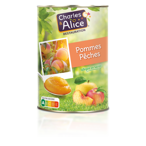 Compote de pommes et abricots allégée en sucre Bio - CHARLES ET